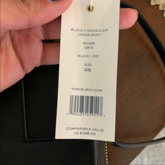 New Tory Burch 🖤 black T. double zipper - Picture 4 of 16